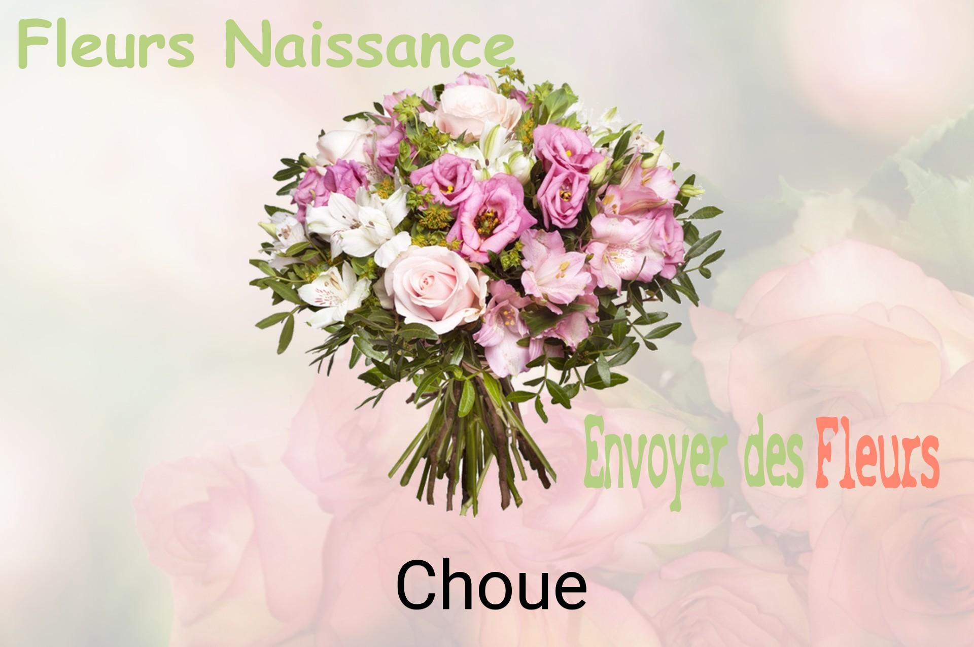 Bouquet de fleurs de naissance livré à Choue